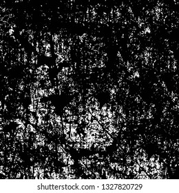 Rough, scratch, splatter grunge pattern design brush strokes. Overlay texture. Faded black-white dyed paper texture. Sketch grunge design. Use for poster, cover, banner, mock-up, stickers layout.
