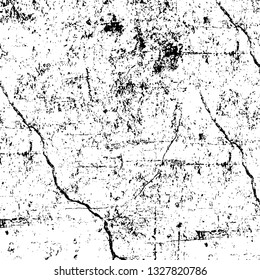 Rough, scratch, splatter grunge pattern design brush strokes. Overlay texture. Faded black-white dyed paper texture. Sketch grunge design. Use for poster, cover, banner, mock-up, stickers layout.
