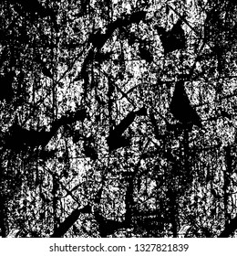 Rough, scratch, splatter grunge pattern design brush strokes. Overlay texture. Faded black-white dyed paper texture. Sketch grunge design. Use for poster, cover, banner, mock-up, stickers layout.