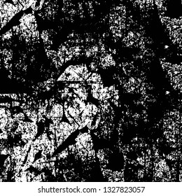 Rough, scratch, splatter grunge pattern design brush strokes. Overlay texture. Faded black-white dyed paper texture. Sketch grunge design. Use for poster, cover, banner, mock-up, stickers layout.