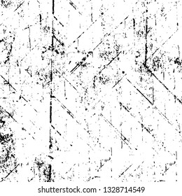 Rough, scratch, splatter grunge pattern design brush strokes. Overlay texture. Faded black-white dyed paper texture. Sketch grunge design. Use for poster, cover, banner, mock-up, stickers layout.