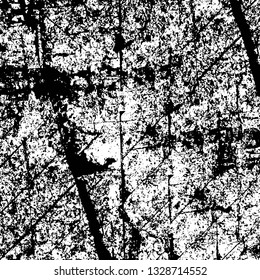 Rough, scratch, splatter grunge pattern design brush strokes. Overlay texture. Faded black-white dyed paper texture. Sketch grunge design. Use for poster, cover, banner, mock-up, stickers layout.