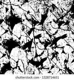 Rough, scratch, splatter grunge pattern design brush strokes. Overlay texture. Faded black-white dyed paper texture. Sketch grunge design. Use for poster, cover, banner, mock-up, stickers layout.
