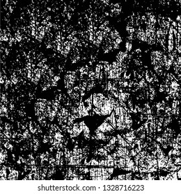 Rough, scratch, splatter grunge pattern design brush strokes. Overlay texture. Faded black-white dyed paper texture. Sketch grunge design. Use for poster, cover, banner, mock-up, stickers layout.