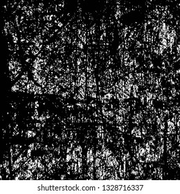 Rough, scratch, splatter grunge pattern design brush strokes. Overlay texture. Faded black-white dyed paper texture. Sketch grunge design. Use for poster, cover, banner, mock-up, stickers layout.