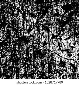 Rough, scratch, splatter grunge pattern design brush strokes. Overlay texture. Faded black-white dyed paper texture. Sketch grunge design. Use for poster, cover, banner, mock-up, stickers layout.
