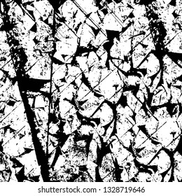 Rough, scratch, splatter grunge pattern design brush strokes. Overlay texture. Faded black-white dyed paper texture. Sketch grunge design. Use for poster, cover, banner, mock-up, stickers layout.