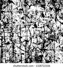 Rough, scratch, splatter grunge pattern design brush strokes. Overlay texture. Faded black-white dyed paper texture. Sketch grunge design. Use for poster, cover, banner, mock-up, stickers layout.