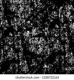 Rough, scratch, splatter grunge pattern design brush strokes. Overlay texture. Faded black-white dyed paper texture. Sketch grunge design. Use for poster, cover, banner, mock-up, stickers layout.