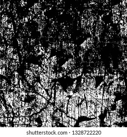 Rough, scratch, splatter grunge pattern design brush strokes. Overlay texture. Faded black-white dyed paper texture. Sketch grunge design. Use for poster, cover, banner, mock-up, stickers layout.