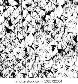 Rough, scratch, splatter grunge pattern design brush strokes. Overlay texture. Faded black-white dyed paper texture. Sketch grunge design. Use for poster, cover, banner, mock-up, stickers layout.