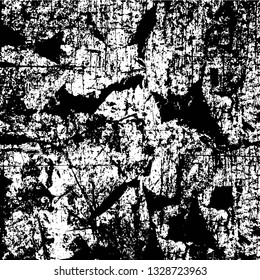 Rough, scratch, splatter grunge pattern design brush strokes. Overlay texture. Faded black-white dyed paper texture. Sketch grunge design. Use for poster, cover, banner, mock-up, stickers layout.