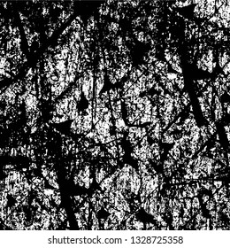 Rough, scratch, splatter grunge pattern design brush strokes. Overlay texture. Faded black-white dyed paper texture. Sketch grunge design. Use for poster, cover, banner, mock-up, stickers layout.