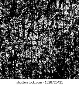 Rough, scratch, splatter grunge pattern design brush strokes. Overlay texture. Faded black-white dyed paper texture. Sketch grunge design. Use for poster, cover, banner, mock-up, stickers layout.