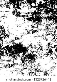 Rough, scratch, splatter grunge pattern design brush strokes. Overlay texture. Faded black-white dyed paper texture. Sketch grunge design. Use for poster, cover, banner, mock-up, stickers layout.