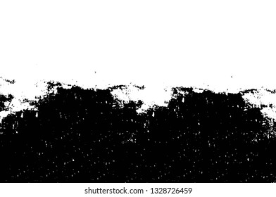 Rough, scratch, splatter grunge pattern design brush strokes. Overlay texture. Faded black-white dyed paper texture. Sketch grunge design. Use for poster, cover, banner, mock-up, stickers layout.