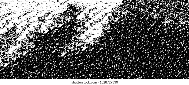 Rough, scratch, splatter grunge pattern design brush strokes. Overlay texture. Faded black-white dyed paper texture. Sketch grunge design. Use for poster, cover, banner, mock-up, stickers layout.