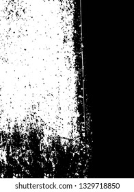 Rough, scratch, splatter grunge pattern design brush strokes. Overlay texture. Faded black-white dyed paper texture. Sketch grunge design. Use for poster, cover, banner, mock-up, stickers layout.