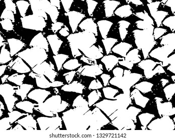 Rough, scratch, splatter grunge pattern design brush strokes. Overlay texture. Faded black-white dyed paper texture. Sketch grunge design. Use for poster, cover, banner, mock-up, stickers layout.