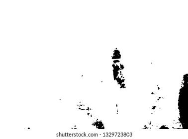 Rough, scratch, splatter grunge pattern design brush strokes. Overlay texture. Faded black-white dyed paper texture. Sketch grunge design. Use for poster, cover, banner, mock-up, stickers layout.