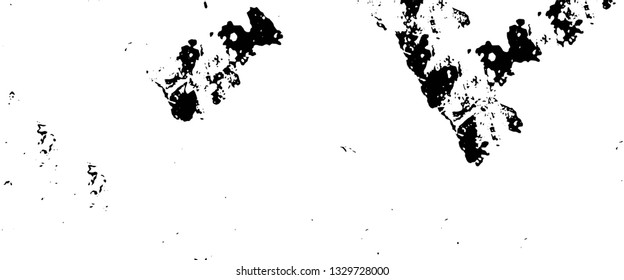 Rough, scratch, splatter grunge pattern design brush strokes. Overlay texture. Faded black-white dyed paper texture. Sketch grunge design. Use for poster, cover, banner, mock-up, stickers layout.