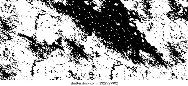 Rough, scratch, splatter grunge pattern design brush strokes. Overlay texture. Faded black-white dyed paper texture. Sketch grunge design. Use for poster, cover, banner, mock-up, stickers layout.