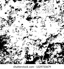 Rough, scratch, splatter grunge pattern design brush strokes. Overlay texture. Faded black-white dyed paper texture. Sketch grunge design. Use for poster, cover, banner, mock-up, stickers layout.