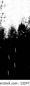 Rough, scratch, splatter grunge pattern design brush strokes. Overlay texture. Faded black-white dyed paper texture. Sketch grunge design. Use for poster, cover, banner, mock-up, stickers layout.