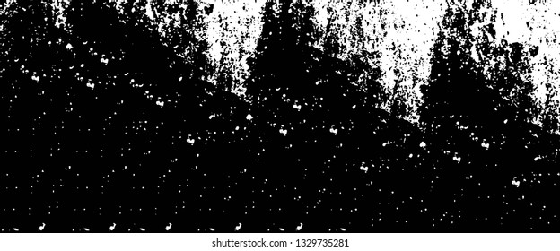 Rough, scratch, splatter grunge pattern design brush strokes. Overlay texture. Faded black-white dyed paper texture. Sketch grunge design. Use for poster, cover, banner, mock-up, stickers layout.