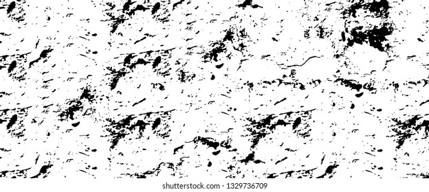 Rough, scratch, splatter grunge pattern design brush strokes. Overlay texture. Faded black-white dyed paper texture. Sketch grunge design. Use for poster, cover, banner, mock-up, stickers layout.
