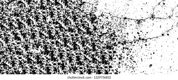 Rough, scratch, splatter grunge pattern design brush strokes. Overlay texture. Faded black-white dyed paper texture. Sketch grunge design. Use for poster, cover, banner, mock-up, stickers layout.