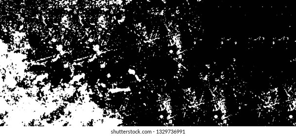 Rough, scratch, splatter grunge pattern design brush strokes. Overlay texture. Faded black-white dyed paper texture. Sketch grunge design. Use for poster, cover, banner, mock-up, stickers layout.