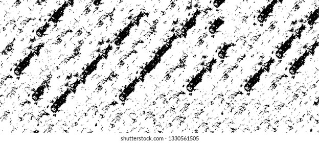 Rough, scratch, splatter grunge pattern design brush strokes. Overlay texture. Faded black-white dyed paper texture. Sketch grunge design. Use for poster, cover, banner, mock-up, stickers layout.