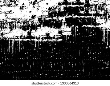 Rough, scratch, splatter grunge pattern design brush strokes. Overlay texture. Faded black-white dyed paper texture. Sketch grunge design. Use for poster, cover, banner, mock-up, stickers layout.