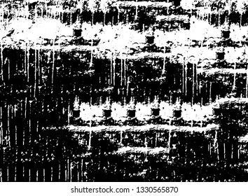 Rough, scratch, splatter grunge pattern design brush strokes. Overlay texture. Faded black-white dyed paper texture. Sketch grunge design. Use for poster, cover, banner, mock-up, stickers layout.