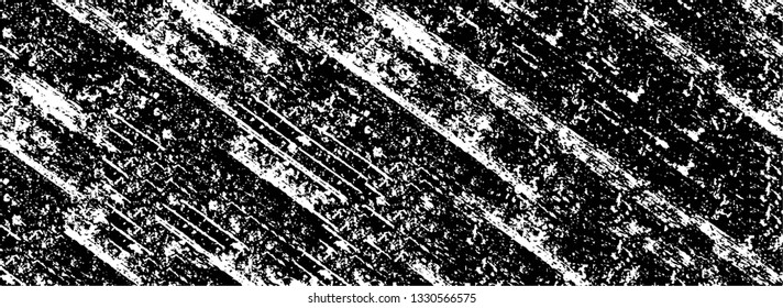 Rough, scratch, splatter grunge pattern design brush strokes. Overlay texture. Faded black-white dyed paper texture. Sketch grunge design. Use for poster, cover, banner, mock-up, stickers layout.