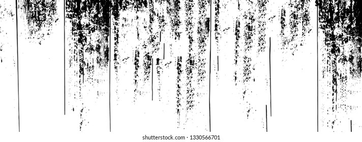 Rough, scratch, splatter grunge pattern design brush strokes. Overlay texture. Faded black-white dyed paper texture. Sketch grunge design. Use for poster, cover, banner, mock-up, stickers layout.
