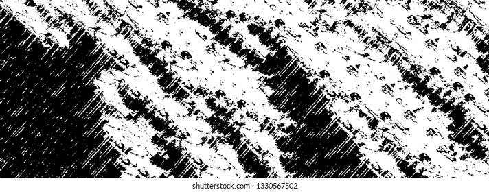 Rough, scratch, splatter grunge pattern design brush strokes. Overlay texture. Faded black-white dyed paper texture. Sketch grunge design. Use for poster, cover, banner, mock-up, stickers layout.