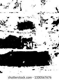 Rough, scratch, splatter grunge pattern design brush strokes. Overlay texture. Faded black-white dyed paper texture. Sketch grunge design. Use for poster, cover, banner, mock-up, stickers layout.