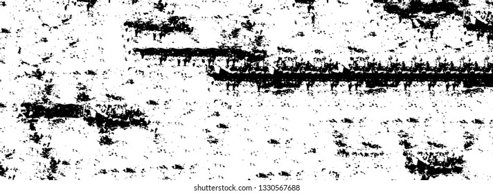 Rough, scratch, splatter grunge pattern design brush strokes. Overlay texture. Faded black-white dyed paper texture. Sketch grunge design. Use for poster, cover, banner, mock-up, stickers layout.