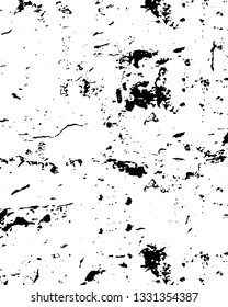 Rough, scratch, splatter grunge pattern design brush strokes. Overlay texture. Faded black-white dyed paper texture. Sketch grunge design. Use for poster, cover, banner, mock-up, stickers layout.