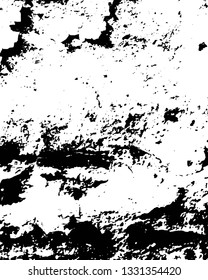 Rough, scratch, splatter grunge pattern design brush strokes. Overlay texture. Faded black-white dyed paper texture. Sketch grunge design. Use for poster, cover, banner, mock-up, stickers layout.