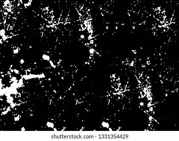 Rough, scratch, splatter grunge pattern design brush strokes. Overlay texture. Faded black-white dyed paper texture. Sketch grunge design. Use for poster, cover, banner, mock-up, stickers layout.