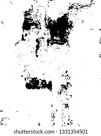 Rough, scratch, splatter grunge pattern design brush strokes. Overlay texture. Faded black-white dyed paper texture. Sketch grunge design. Use for poster, cover, banner, mock-up, stickers layout.