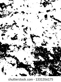 Rough, scratch, splatter grunge pattern design brush strokes. Overlay texture. Faded black-white dyed paper texture. Sketch grunge design. Use for poster, cover, banner, mock-up, stickers layout.