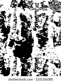 Rough, scratch, splatter grunge pattern design brush strokes. Overlay texture. Faded black-white dyed paper texture. Sketch grunge design. Use for poster, cover, banner, mock-up, stickers layout.