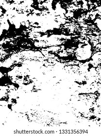 Rough, scratch, splatter grunge pattern design brush strokes. Overlay texture. Faded black-white dyed paper texture. Sketch grunge design. Use for poster, cover, banner, mock-up, stickers layout.