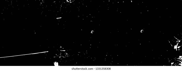 Rough, scratch, splatter grunge pattern design brush strokes. Overlay texture. Faded black-white dyed paper texture. Sketch grunge design. Use for poster, cover, banner, mock-up, stickers layout.