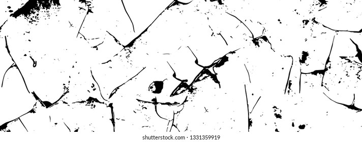 Rough, scratch, splatter grunge pattern design brush strokes. Overlay texture. Faded black-white dyed paper texture. Sketch grunge design. Use for poster, cover, banner, mock-up, stickers layout.