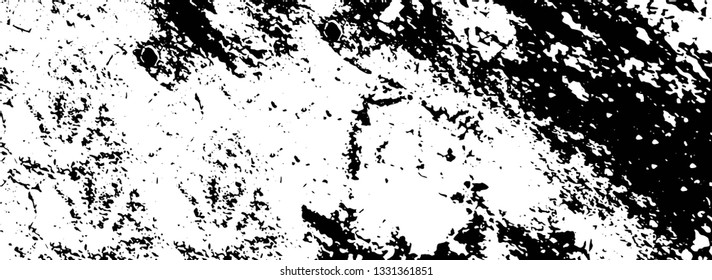 Rough, scratch, splatter grunge pattern design brush strokes. Overlay texture. Faded black-white dyed paper texture. Sketch grunge design. Use for poster, cover, banner, mock-up, stickers layout.